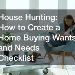 House Hunting: How to Create a Home Buying Wants and Needs Checklist
